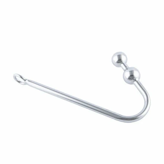 Stainless Hook Two Balls 4417 Steel Pleasurable Anal 0705